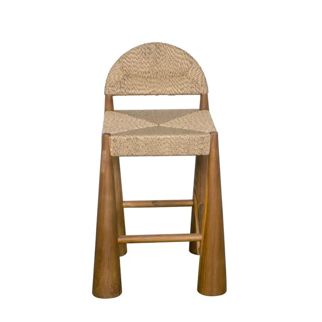 The Laredo Counter Stool is a testament to craftsmanship, featuring Teak and Synthetic Seagrass, finished with a Clear...
