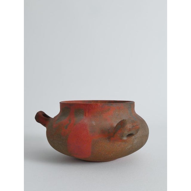 Studio Pottery Earthenware Ceramic 3-Handled Vessel For Sale - Image 11 of 18