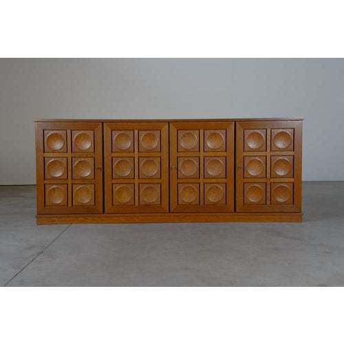 Vintage German Oak Sideboard from Bartels, 1970s For Sale - Image 4 of 7