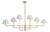 Regina Andrew Polly Chandelier, Natural Brass with Linen Scalloped Shade - 2 cartons For Sale