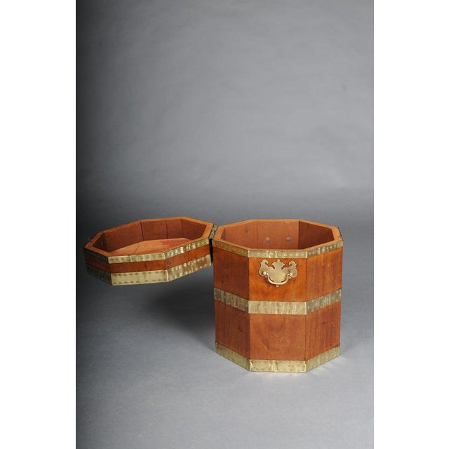 Antique English Mahogany Chest with Brass Fittings For Sale - Image 5 of 14