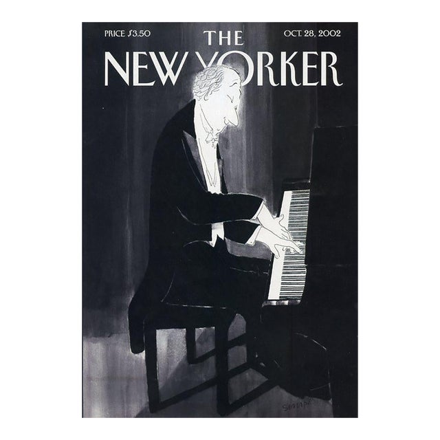 2002 Vintage New Yorker Magazine Cover, October 28, Jean-Jacques Sempe Cover Art, Piano For Sale