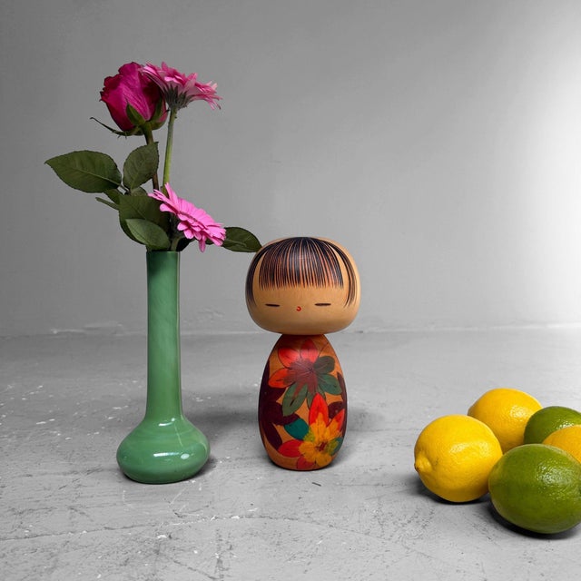 Wood Shōwa Yamazato Kokeshi by Yuji Kawase, 1970s For Sale - Image 7 of 11