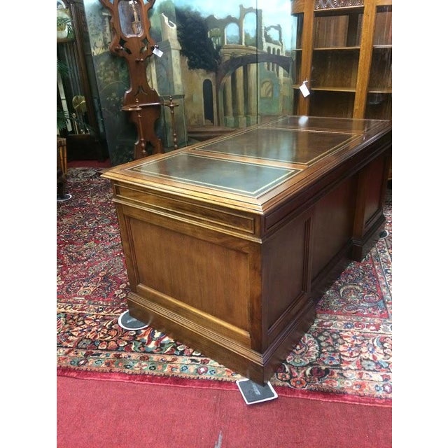 Vintage Executive Desk, Leather Top Desk, Sligh Furniture For Sale - Image 14 of 18