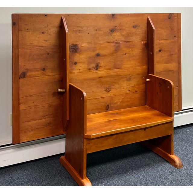 Farmhouse Late 1900’s Farmhouse Pine Hutch Table For Sale - Image 3 of 10