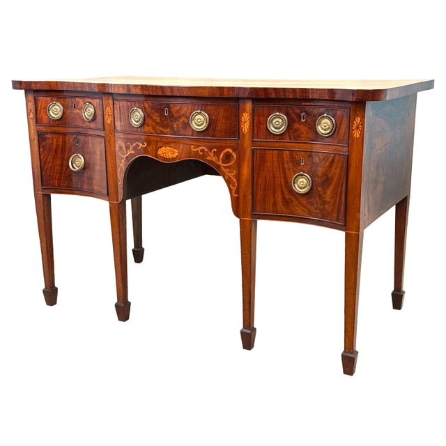 Small Georgian Mahogany Serpentine Sideboard, 1780s For Sale - Image 15 of 15