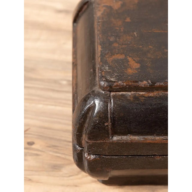 Small Antique Chinese Dowry Basket with Distressed Brown Patina For Sale - Image 10 of 12
