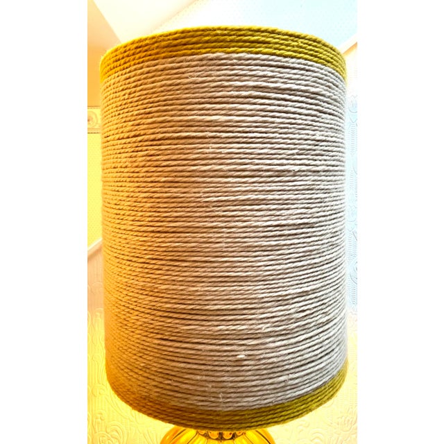 1960s Mid-Century Amber Murano Caged Glass Lamp Attributed to Seguso For Sale - Image 11 of 12