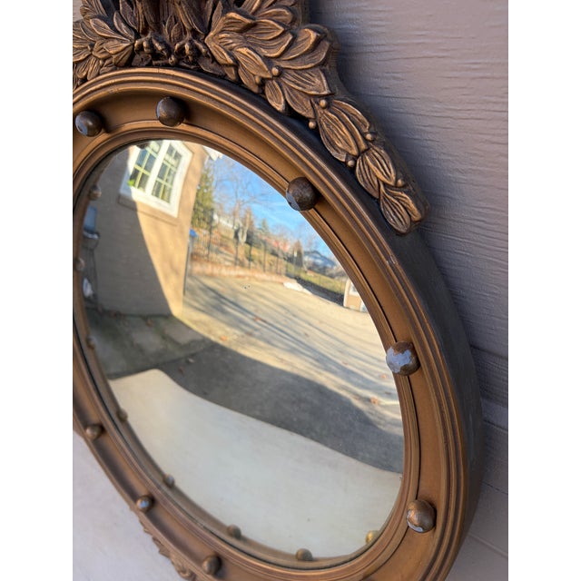 American Federal Giltwood Eagle Bullseye Convex Mirror For Sale In South Bend - Image 6 of 15