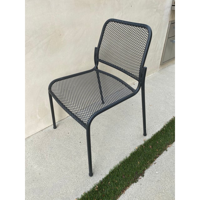 Black Metal Mesh Outdoor Dining Chairs Set of 2 Remaining Chairish