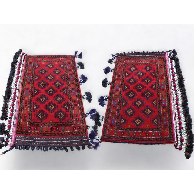 Vintage Afghan Nomad Rug Seat Cushion Cover, 1970s For Sale - Image 3 of 18