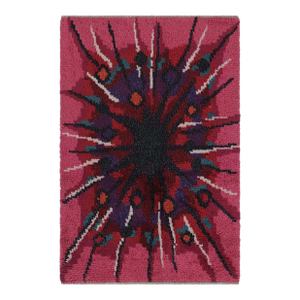 Vintage Swedish Rya Rug With Bold, Bursting Scandinavian Geometry - Rug & Kilim