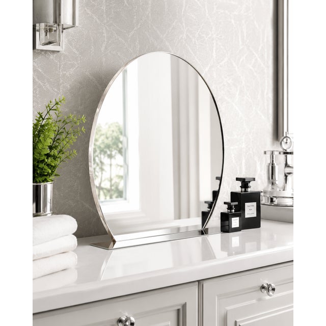 2020s Marion Round Mirror with Shelf For Sale - Image 5 of 8