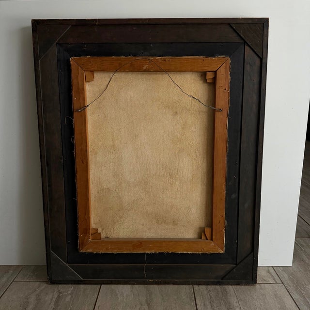 Paint 20Th Century Portrait of a Girl With Flower by Horacio Renteria Rocha For Sale - Image 7 of 12