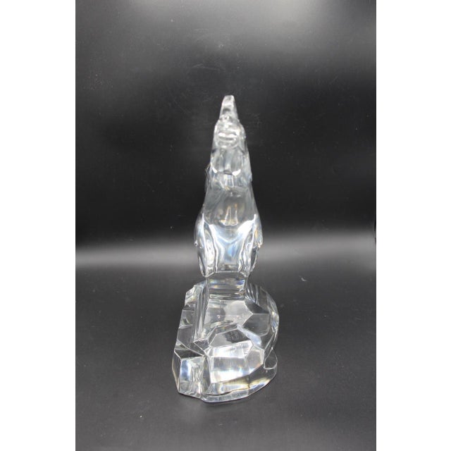 Large Baccarat crystal rooster, Art Deco style, by Georges Chevalier in perfect condition signed underneath with the...