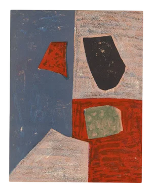 "Composition" Vintage Serge Poliakoff Pochoir C. 1958