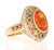 5.14 Carat Natural Fire Opal Sapphire and Diamond Yellow Gold Cocktail Ring Size 7 For Sale - Image 4 of 8