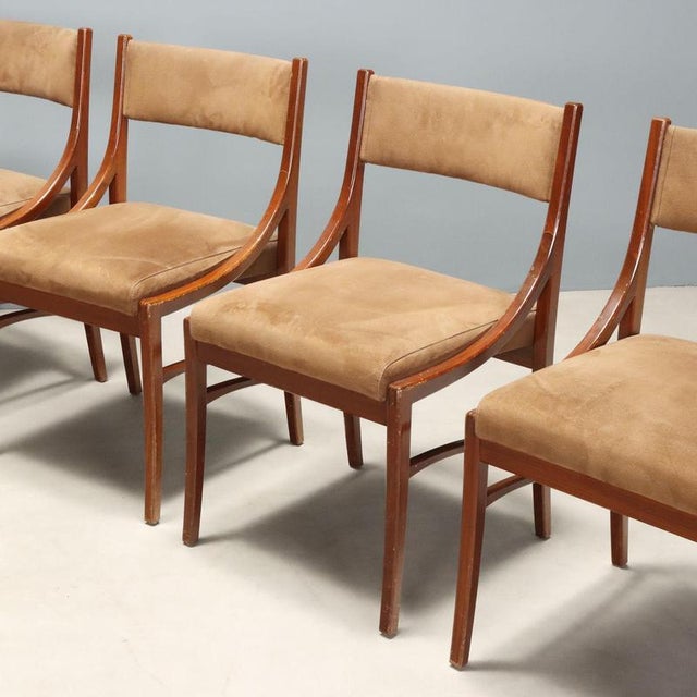 Vintage Dining Chairs in Beech, 1960s, Set of 5 For Sale - Image 3 of 9