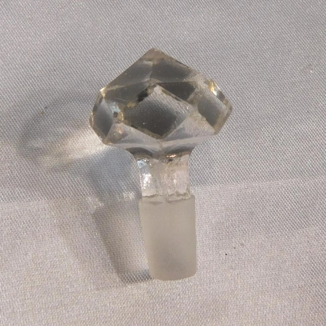 1940s Square Cut Crystal Perfume Bottle For Sale - Image 4 of 5