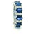 Metal 18k White Gold Thai Sapphire and Diamond Eternity Band, Size 6.5 For Sale - Image 7 of 14