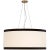 Walker Large Hanging Shade in Gild with Cream Linen Shade with Black Linen Trim Designer: kate spade new york Fixture...