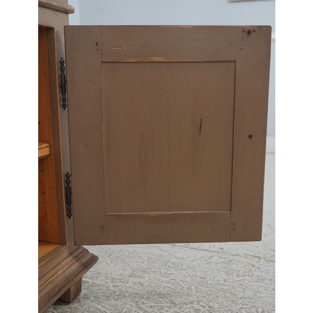 Wood Woodland Large Country Distressed Painted Cabinet For Sale - Image 7 of 17