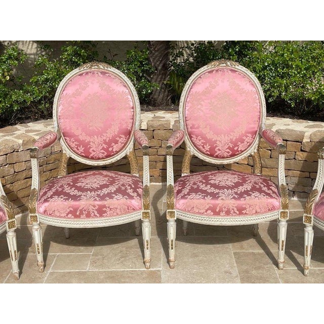 Louis XVI Salon Set, Set of 5 For Sale - Image 4 of 13