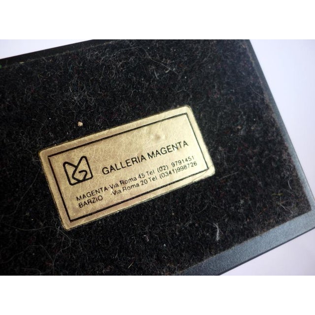 Wood Modern Abstract Bronze Sculpture by Carlo Brera, 1970s For Sale - Image 7 of 8