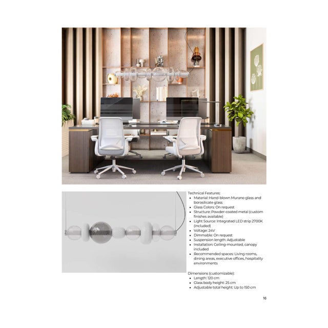 2020s Murano Glass Chandelier, Clear + Smoke - Playground by Oggetti For Sale - Image 5 of 5