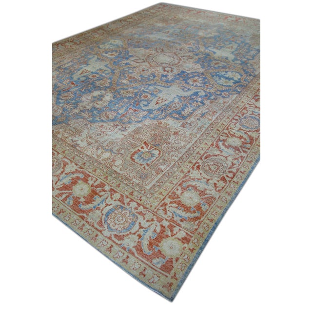 Early 21st Century Modern Turkish Fine Woven Oushak Rug 10'3" x 14' For Sale - Image 5 of 7