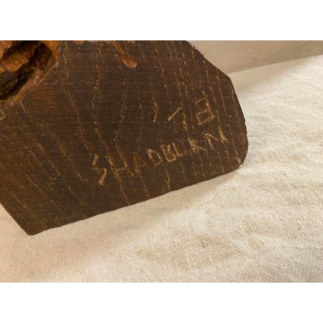 1960s Siren Statue Wood Carved Signed For Sale - Image 4 of 12