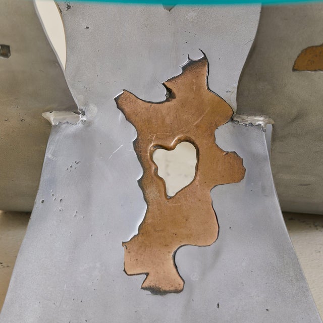 Spanish Brass Coffee Table with Oval Glass Top Attributed to David Marshall For Sale - Image 9 of 11