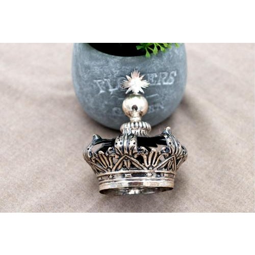 Silver Crown with Applications and Reliefs with Topped Pommel For Sale - Image 5 of 8