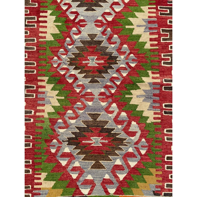 Textile Mid 20th Century Cappadocia Turkish Vintage Southwestern Kilim Rug For Sale - Image 7 of 10