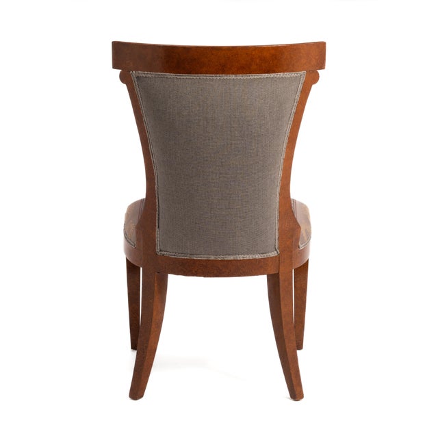 John Widdicomb John Widdicomb Klismos Saber Leg Side Chair Jw-1773 Burl Regency Neoclassical 1960s For Sale - Image 4 of 18