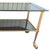 Vintage Hollywood Regency Brass and Smoked Glass Bar Cart on Castors, 1960 For Sale - Image 4 of 6