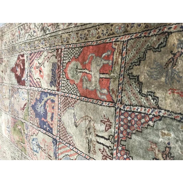 Textile Vintage Silk Turkish Kayseri Rug, 1960s For Sale - Image 7 of 9