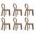 Textile Mary III Dining Chairs by Ottiu, Set of 6 For Sale - Image 7 of 7