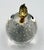Venetian Art Glass Apple Paperweight W/Brass Leaf & Stem Bullicante Bubbles For Sale - Image 4 of 7