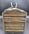 Japanese Vintage Primitive Split Bamboo Slatted Storage Chest Trunk- 13" Gathering Basket With Wrapped Wire Handles For Sale - Image 3 of 18