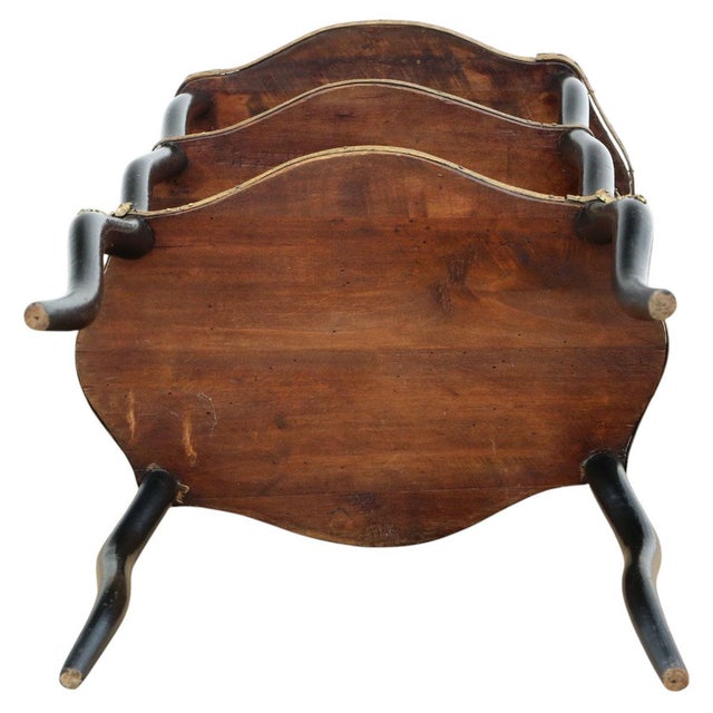 Wood Antique Inlaid Parquetry and Ebonised Side Table, 1890s For Sale - Image 7 of 8