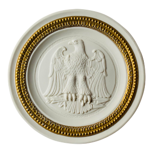 Italian Bisque Porcelain Grand Tour Style Plaque With Gilt Border | Mid-20th C.