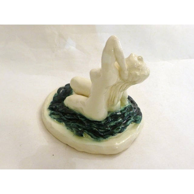 Mid-Century Modern Mid-Century Nude Bather Sculpture in Ceramic For Sale - Image 3 of 13