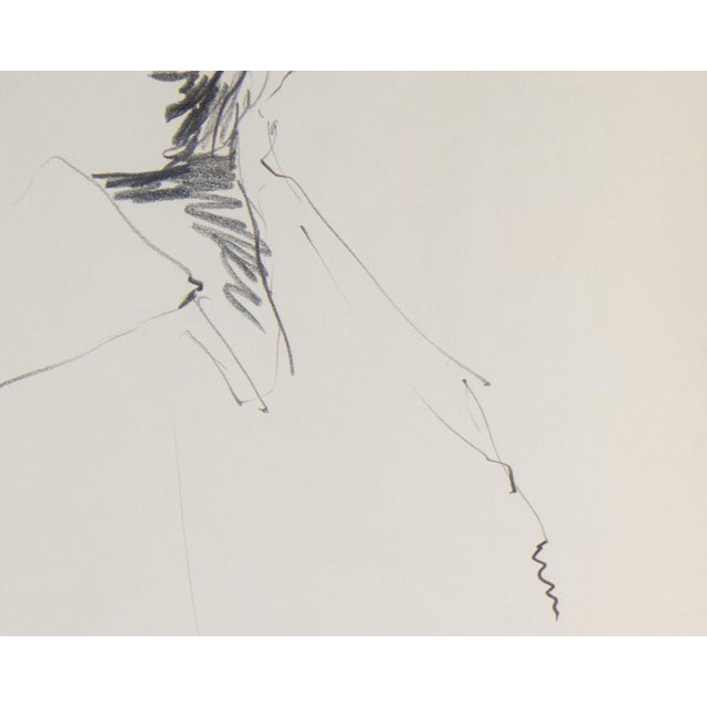 Late 20th Century Graphite Portrait Drawing of a Man by James L. Bruch For Sale - Image 5 of 8