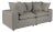 Cali Slate Performance Fabric Modular Loveseat For Sale