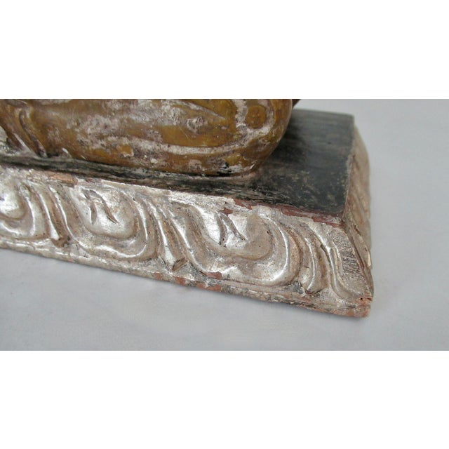 Antique Anglo-Indian Hand-Crafted, Wood-Carved & Gilded Silver Leaf Reposed Camel Accent/Decorstive Piece For Sale - Image 15 of 18