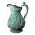 Mid 19th Century Rare Seafoam Glaze Ridgway Relief-Molded Pitcher With Pewter Lid — Bacchus Motif — 8” For Sale