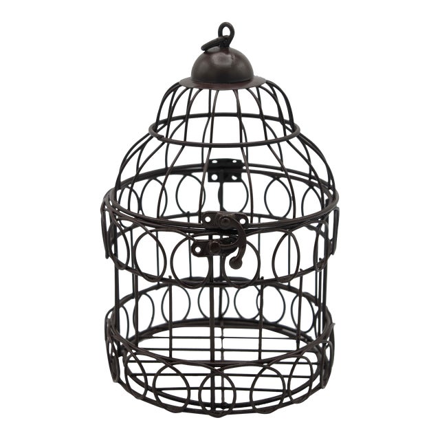Vintage Bronze Metal Bird Cage / Centerpiece Display Chairish