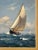Late 20th Century Seascape Oil Painting "Sailboat on the Sea" by Charles Vickery, Framed For Sale - Image 9 of 12