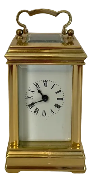 Edwardian French Brass Miniature Carriage Clock, 1900s